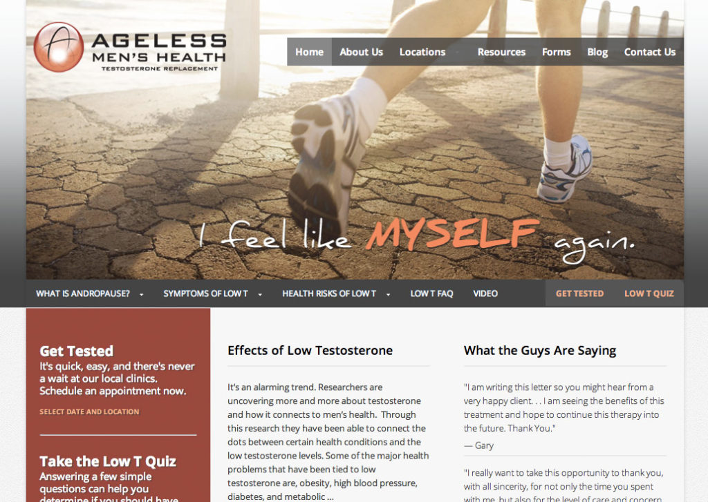 Ageless Mens' Health Website